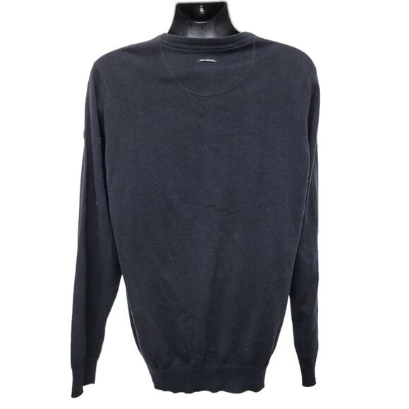 2/$20 Point Zero Black V-Neck Sweater Top 100% Cotton Size: Large - Picture 6 of 7